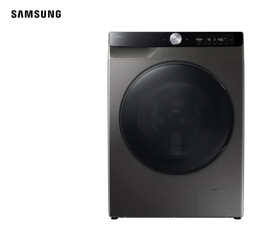 LAVA E SECA SAMSUNG FRONT LOAD 13KG SMART COM AI CONTROL EM AÇO INOX 127V WD13FG