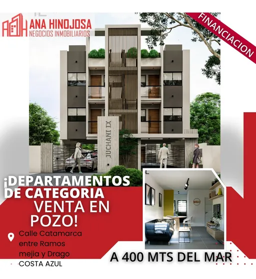  Departamentos De 3 Ambientes  De Categoria Con Terraza En Costa Azul Venta En Pozo