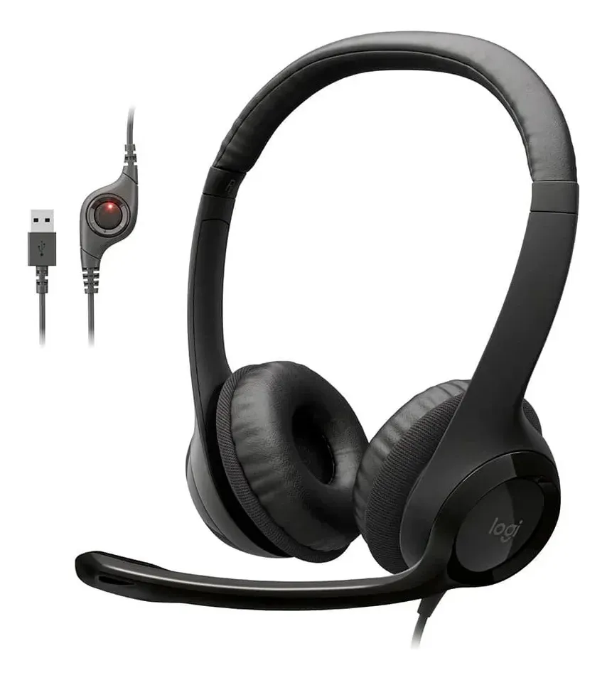 Headset com fio USB Logitech H390