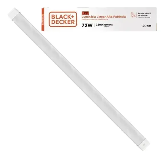 Luminaria Linear 72w 120cm Luz Branca 6500k Alta Potencia