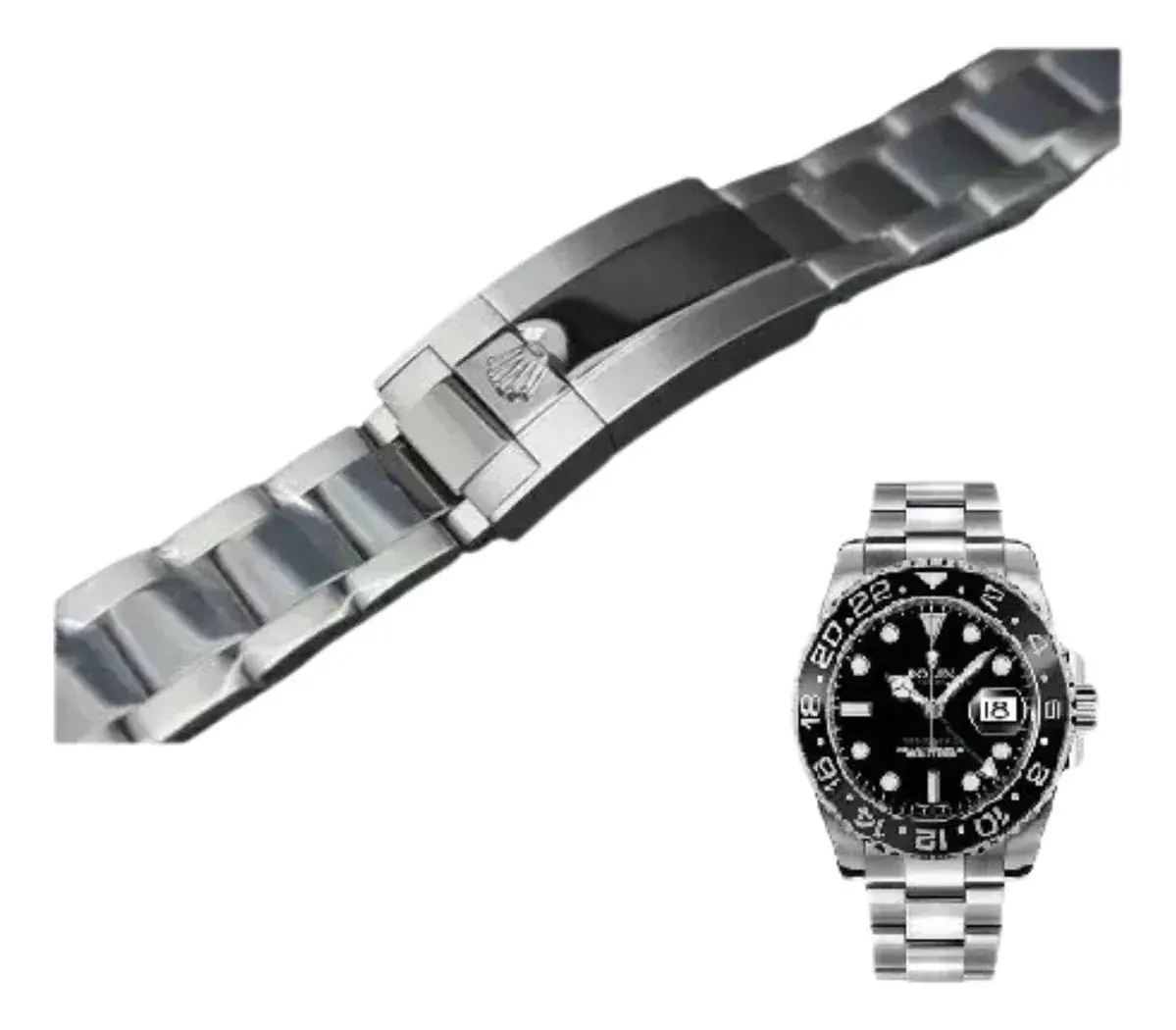 Pulseira Aço Rolex Daytona Submariner Explorer Prateado