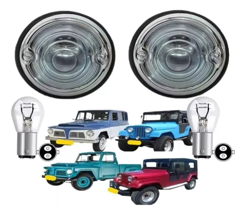 Lanterna Pisca Dianteiro Metal Jeep / Rural / F75 / Willys