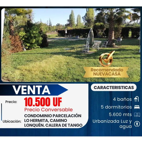Venta Parcela Calera De Tango Paradero 4 San Felipe Diácono