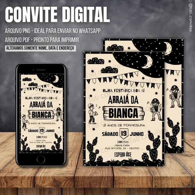 Convite Digital Arraial 