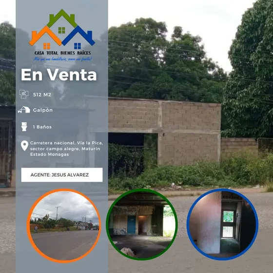 Se Vende Galpon En El Sector Campo Alegre Via La Pica 
