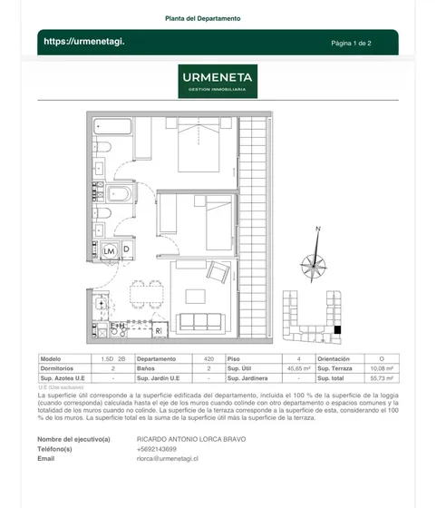 ¡estrena En Edificio Marca! 2d + 2b | Est + Bod, Metrostaana
