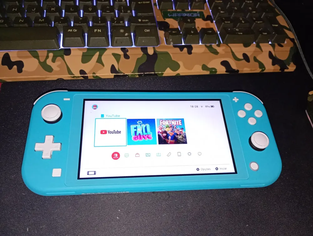 Console Nintendo Switch Lite 32gb Azul Turquesa Standard Tela 5,5