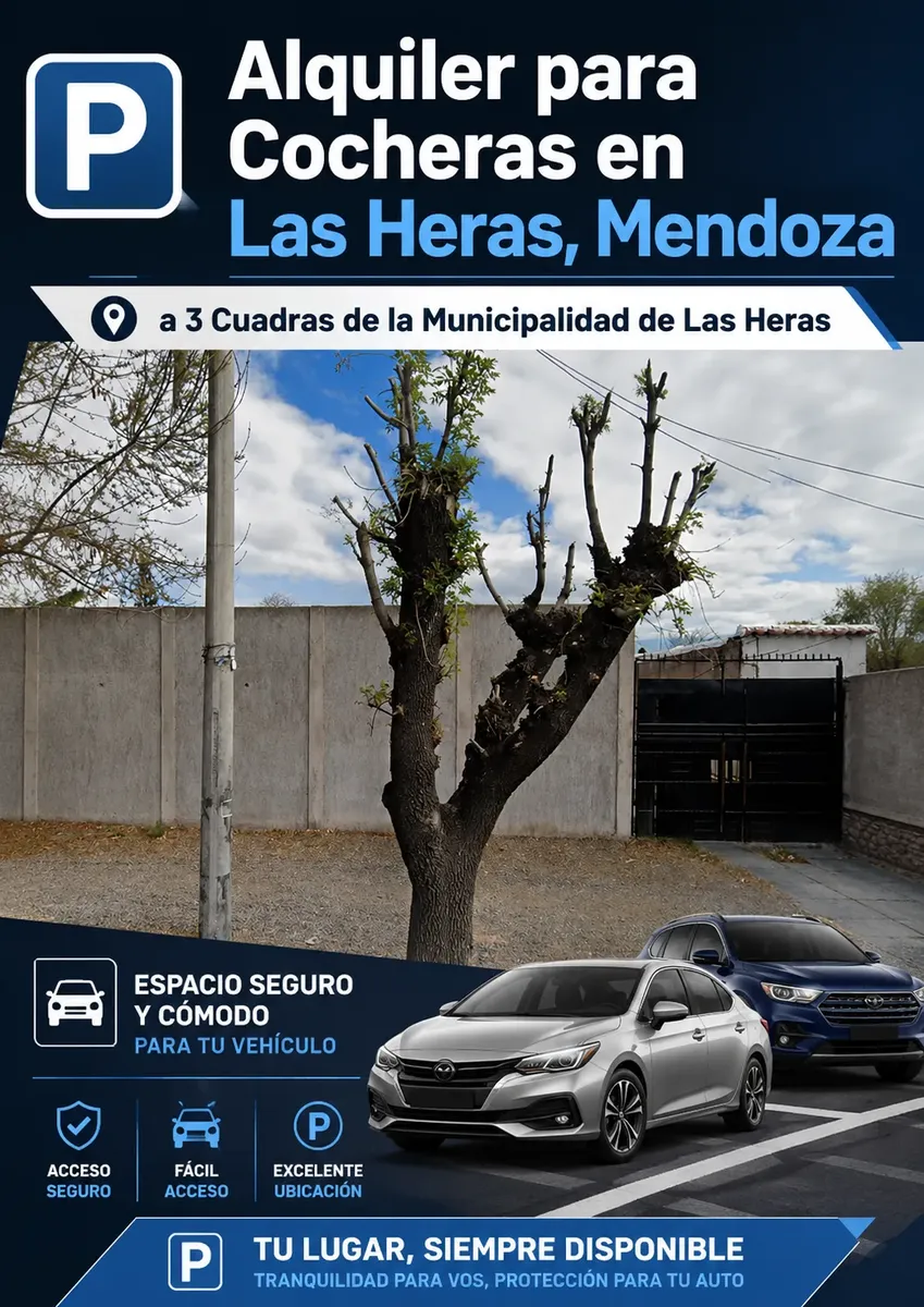 Garage Rentals with Excellent Location in Las Heras, Mendoza