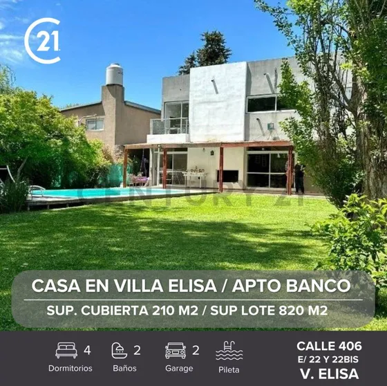 Casa En Venta Villa Elisa, Entre Caminos. Apto Banco