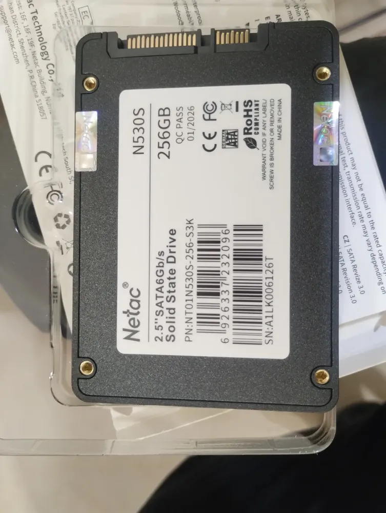 Ssd 256gb Netac N530s Sata 6gb 2.5 Pol. Cor Preto | Parcelamento