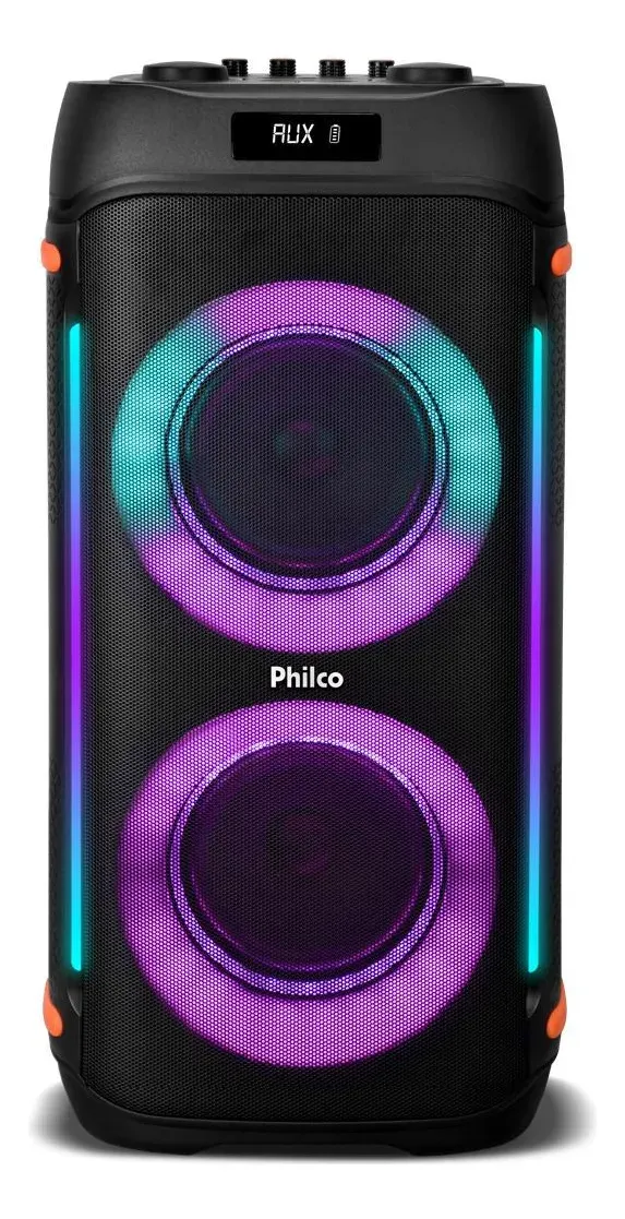Caixa Som Philco Extreme 1200w Connection Tws Pcx6900 2 Mic Preto 127/220v