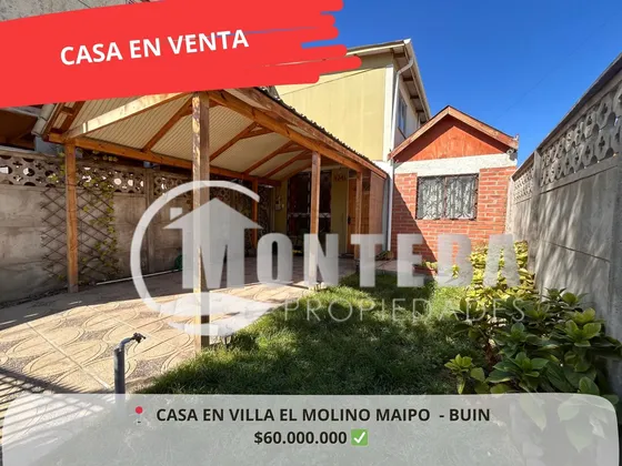 Casa Ampliada En Venta Villa El Molino Maipo Buin