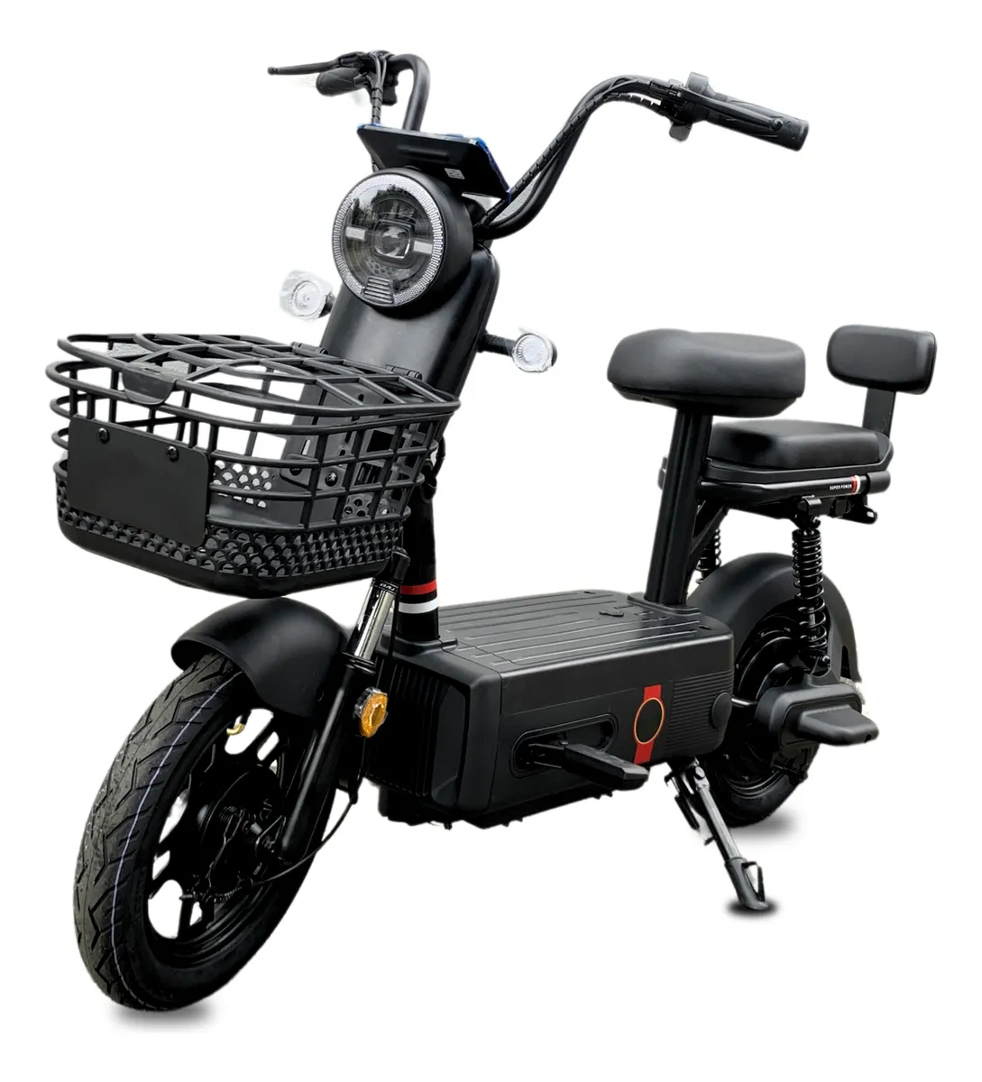 Nado C2 Bike Elétrica Scooter 1000w 48v Bateria Lítio 60 Km Preto