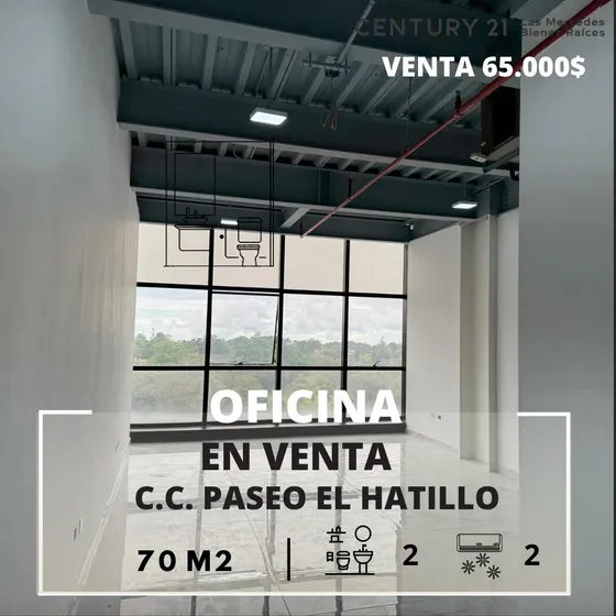 Oficina En Venta En El C.c. Paseo El Hatillo 