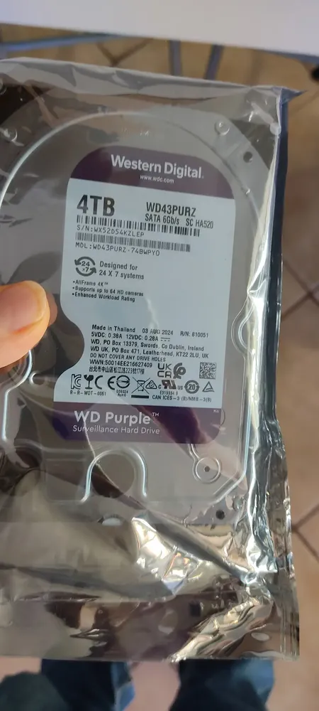 HD Interno Western Digital Purple de 4 TB Para DVR e NVR | Frete