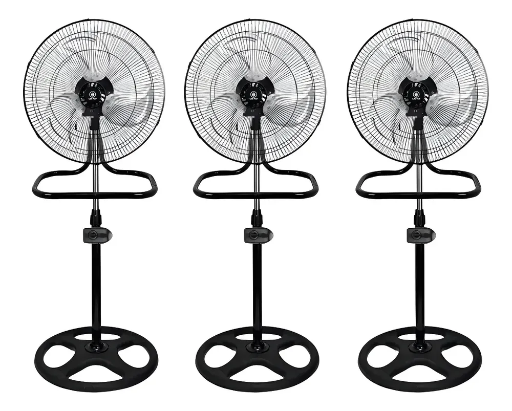 3 Pzs Ventilador 3 En 1 Pedestal 18 Piso Pared Metalico