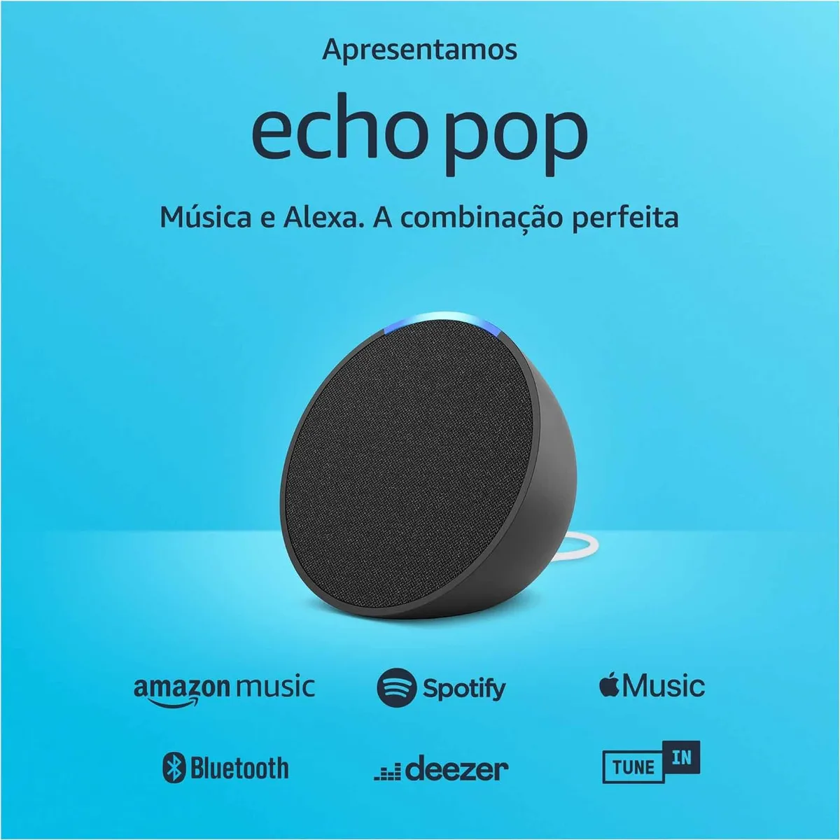 Echo Pop Smart Speaker Amazon Cor Preto