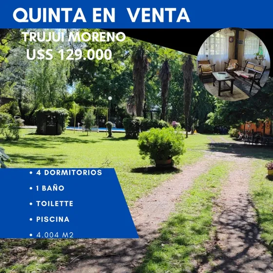 Venta Quinta Moreno Nuevo Valor!