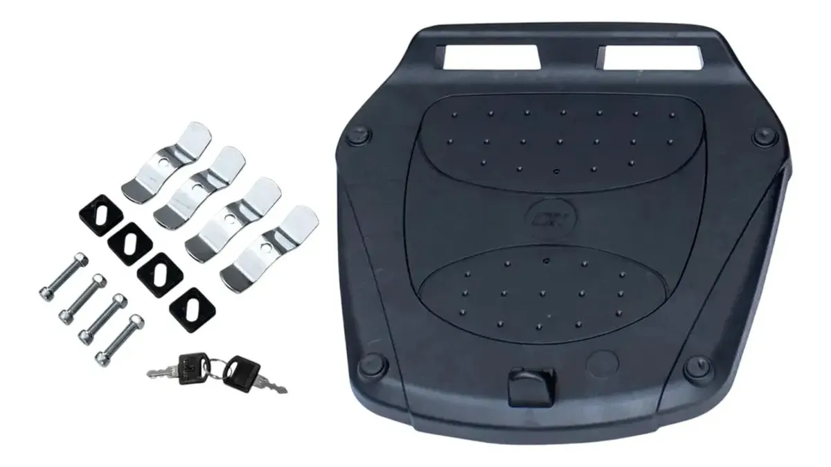 Kit Bau Bauleto P/ Moto 52 Litros Suporta Dois Capacete Cor Preto