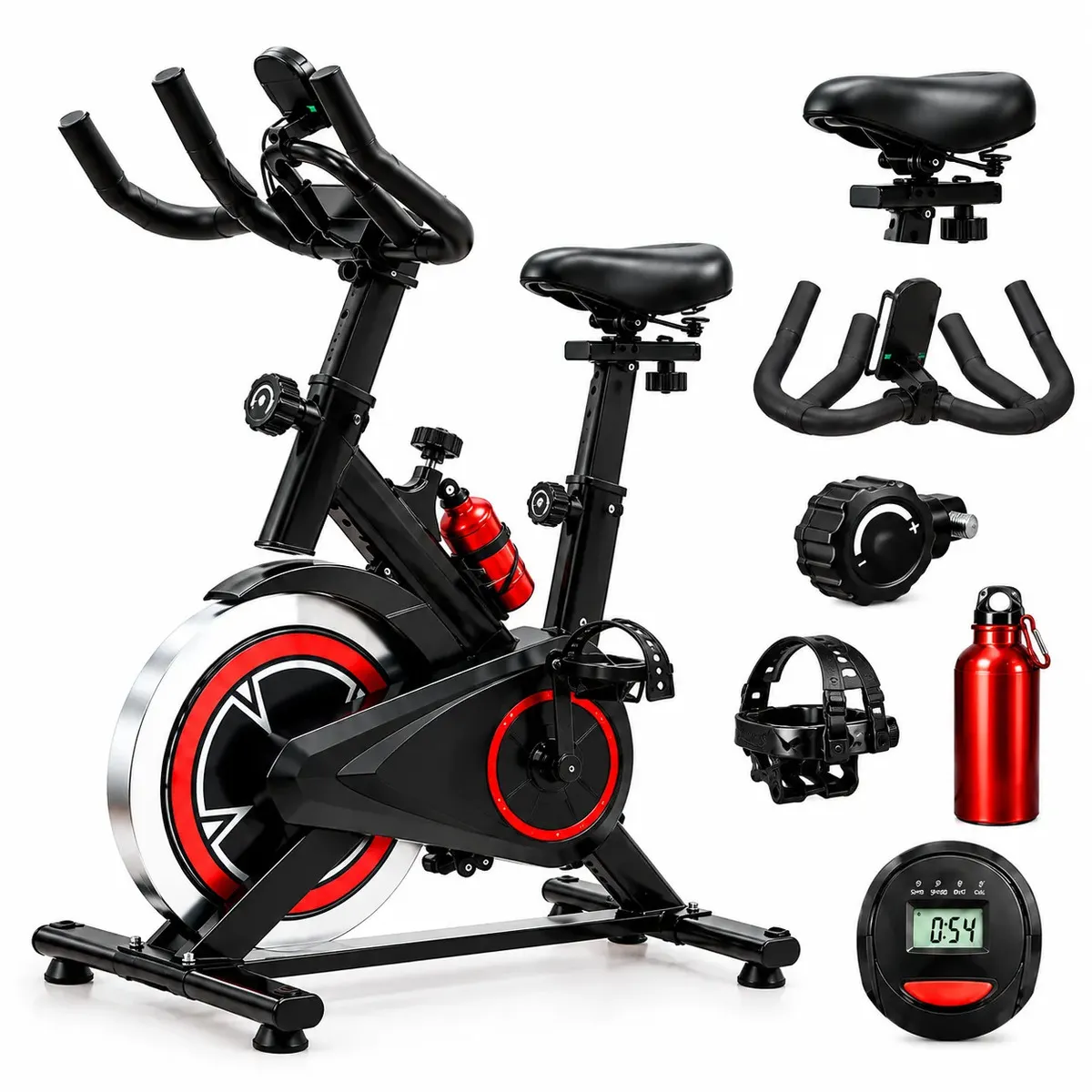 Bicicleta Ergométrica Spinning Profissional LIFTNESS Academia Sport 120 Kgs Preto Premium para Cardio e Musculação com base