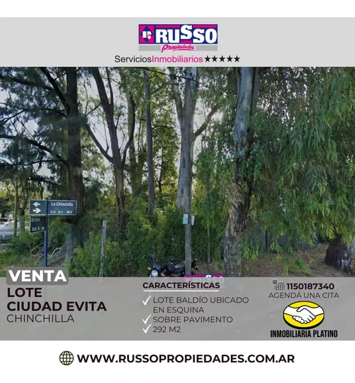 Venta Lote 292 Mtrs2 Ciudad Evita