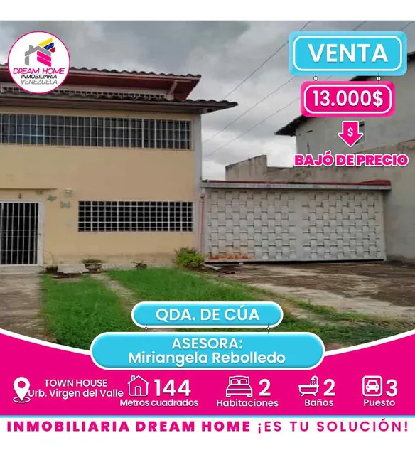 Town House En Venta  Urb. Virgen Del Valle  Qda. De Cua. 