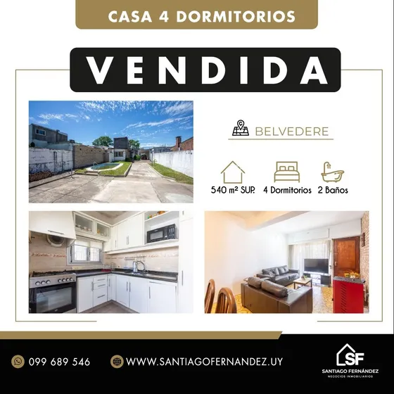 Venta Casa En Belvedere - 4 Dormitorios Con Piscina