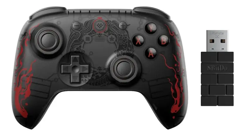 Controle sem fio Gamer 8bitdo Ultimate 2c Black Myth Wukong - 2.4G Wireless/Windows - Bluetooth/Android
