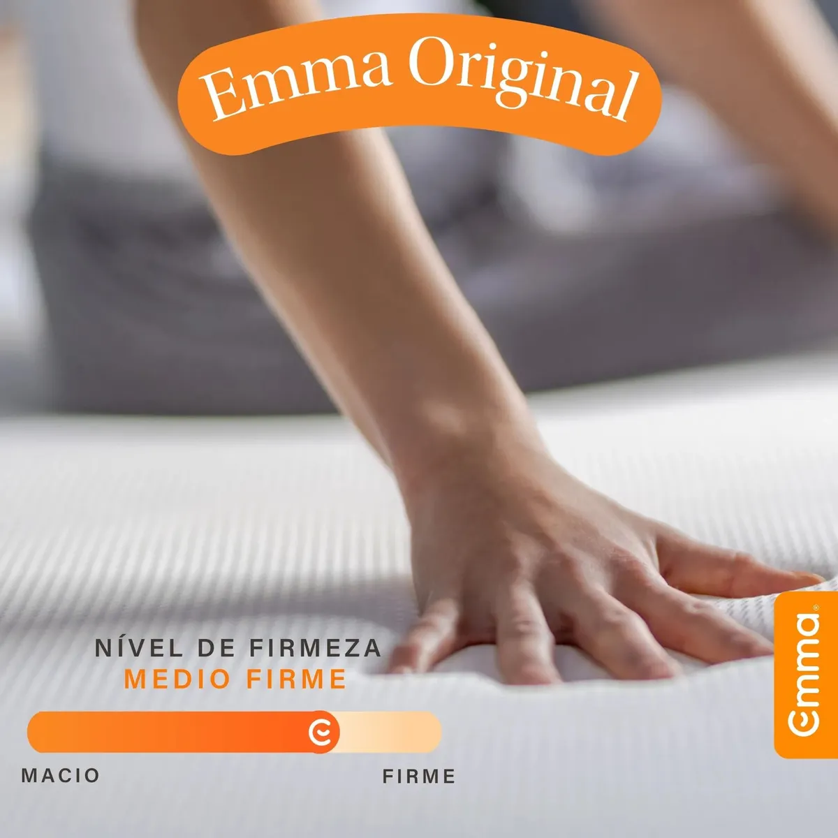 Colchão Casal Emma Original 138x188cm 3 Camadas de Espuma, Embalado à Vácuo, Suporte para Coluna, Alta Respirabilidade, Capa Lavável — foto 5