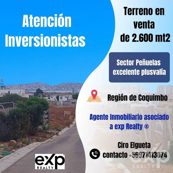 Terreno Construcción En Venta En Coquimbo 2.600 M2
