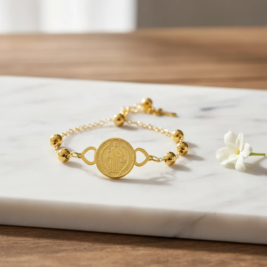 Pulseira São Bento Semi-jóia Banhado A Ouro 18k — foto 2