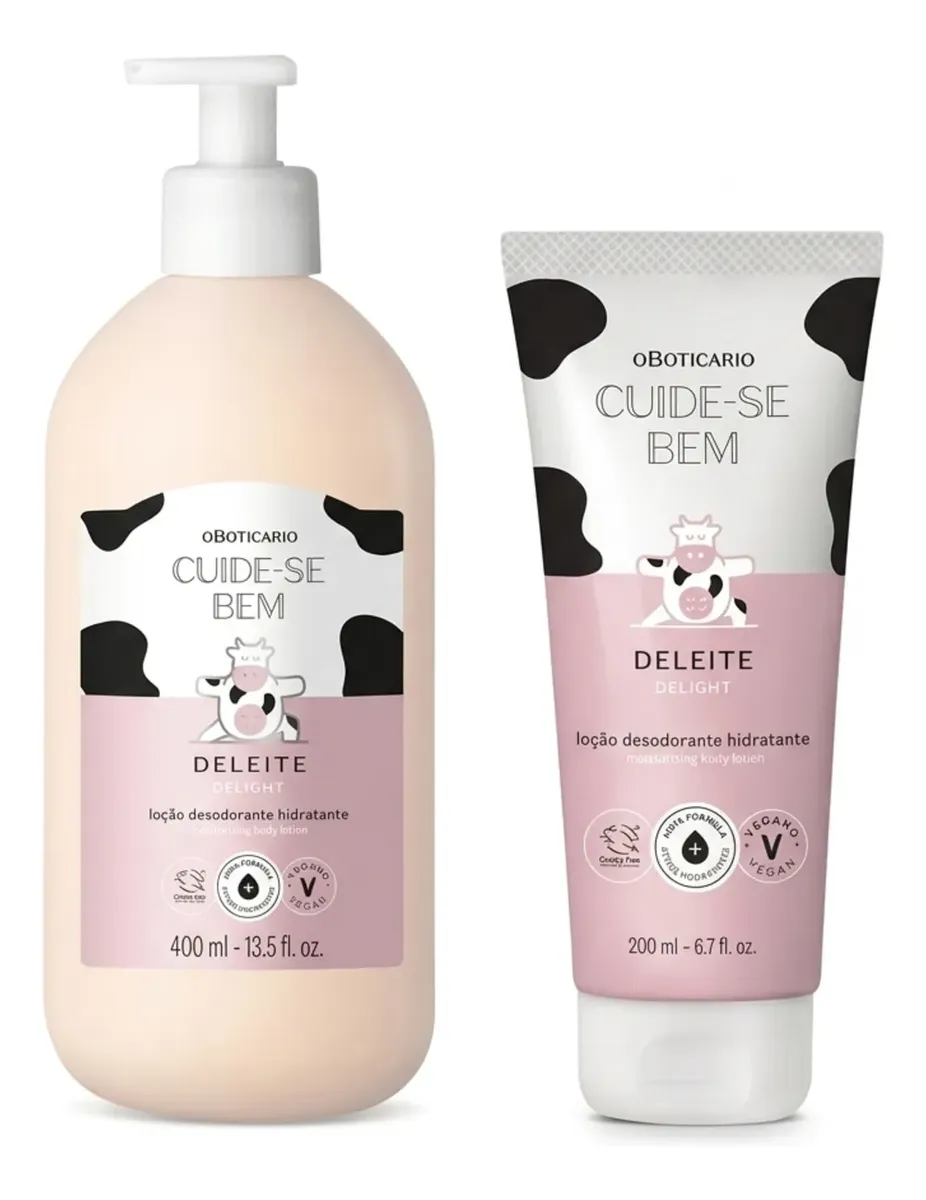 Combo Cuide-se Bem Deleite: Loção 400ml + Loção 200ml