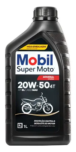 Óleo De Motor Mobil Mineral - 20W50 Para Moto/Quadriciclo 1L