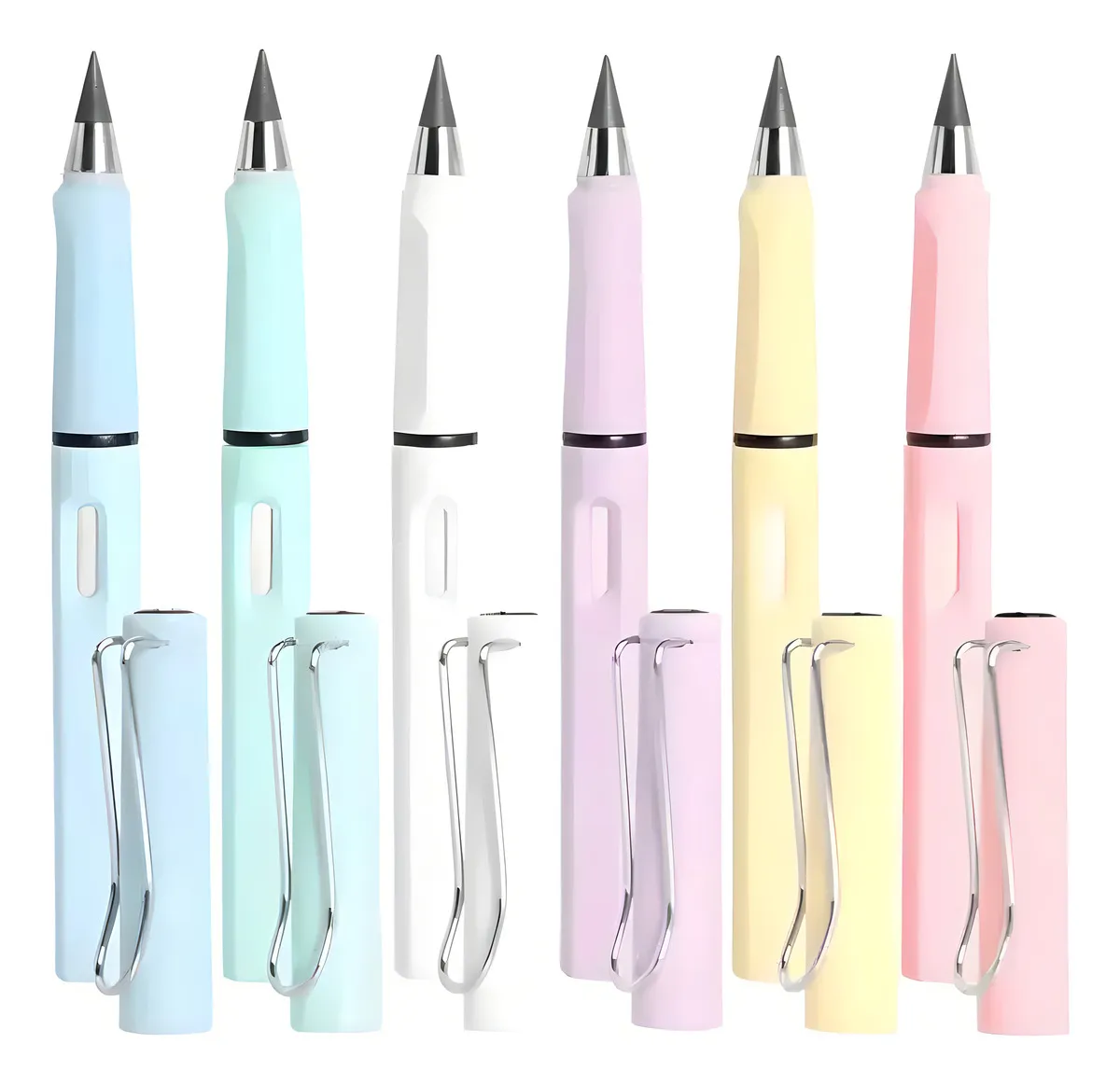 Kit 6 Lápis Infinito Permanente Eterno Durável Com Borracha