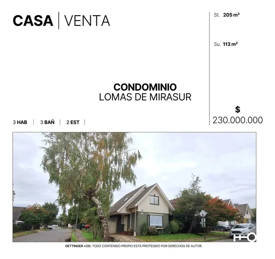 Casa En Venta - Condominio Lomas De Mirasur