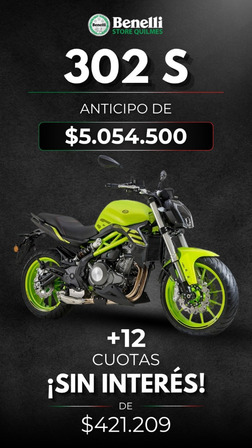 Benelli 302s Okm Entrega Inmediata! Anticipo+cuot Benelli 302s Okm Entrega Inmediata! Anticipo+cuot