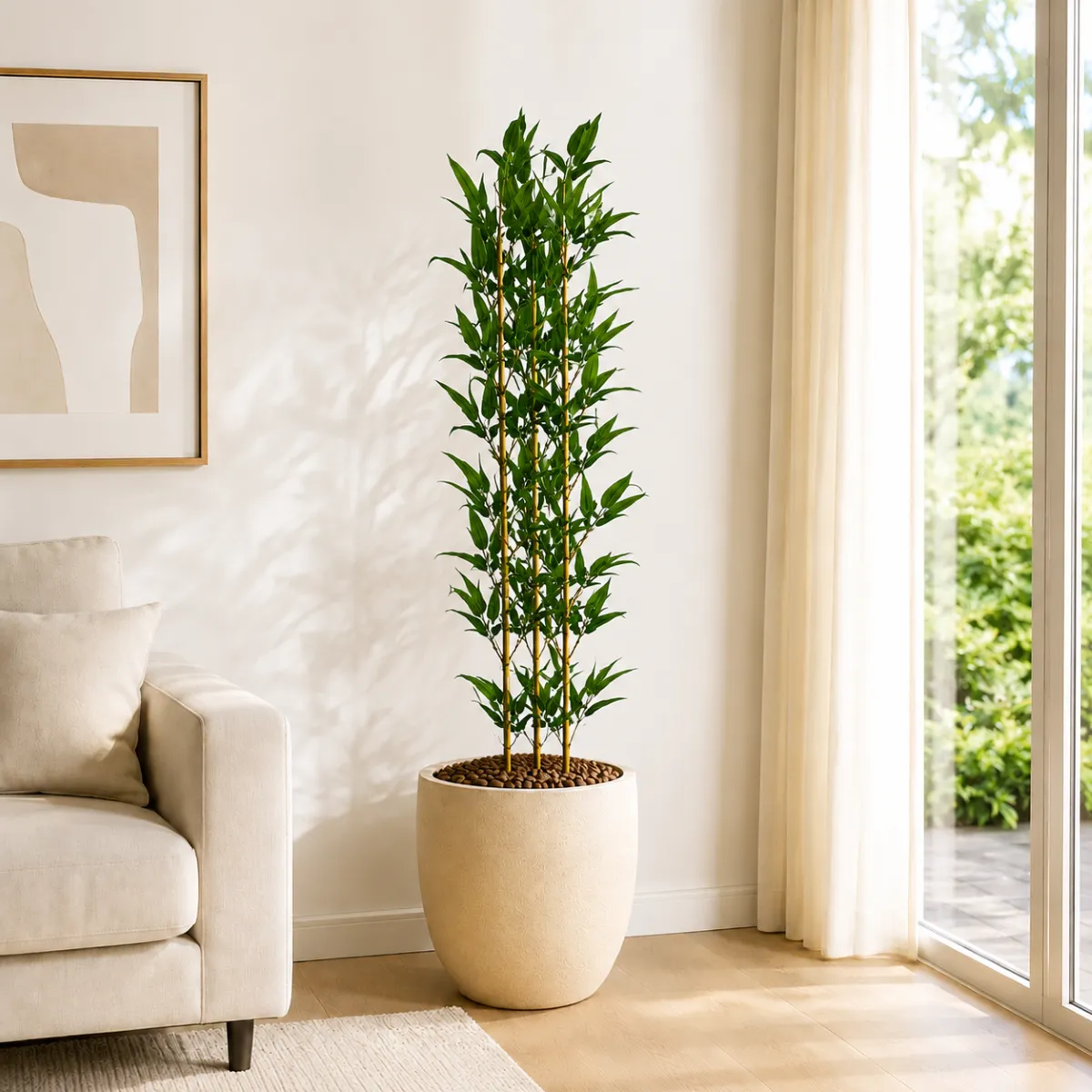 Bambu Artificial 2 Metros Grande Sem Vaso Decoração