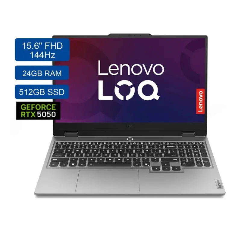 Laptop Gamer Loq Intel Core I5 24gb 512gb Ssd Rtx 5050 Pc Ia Gris Luna Lenovo