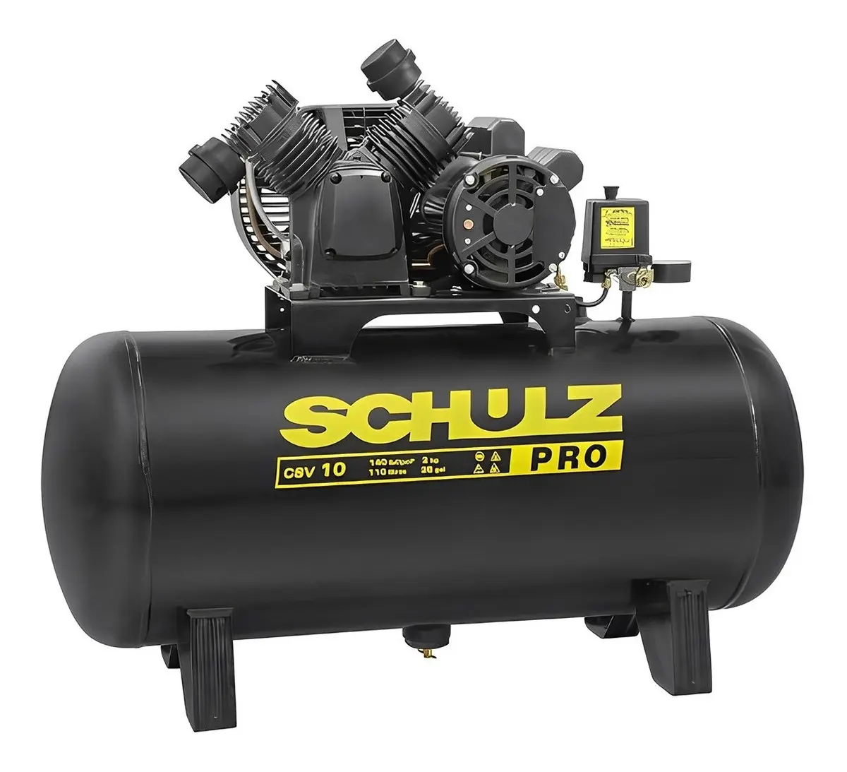 Compressor de Ar 110L Schulz Pro CSV 10/110 2HP Mono/Tri 127v / 220v / 220/380v