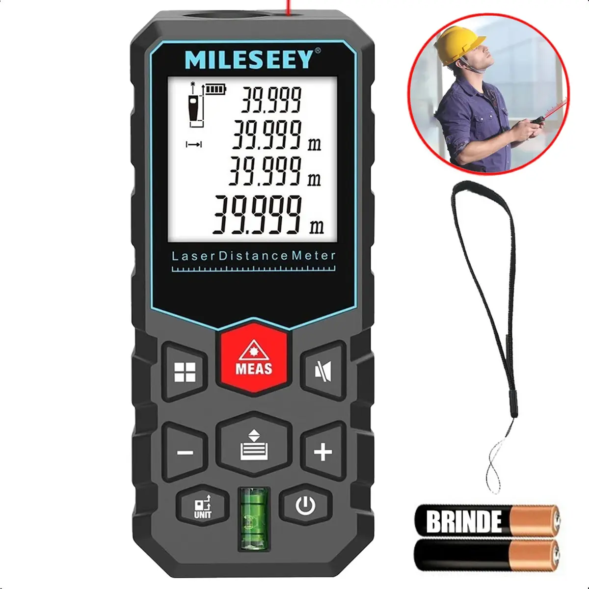 Trena Digital com Sensor a Laser 40m