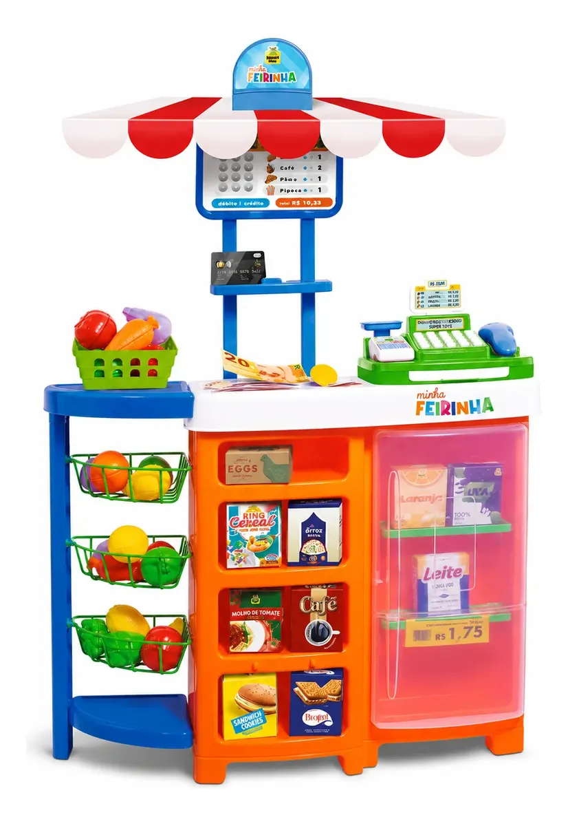 Brinquedo Minha Mini Feirinha Infantil Completa