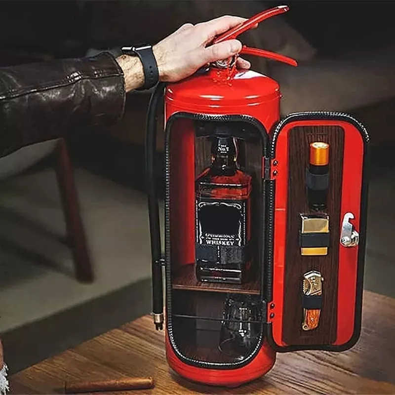 Z Extintor De Incêndio Bar Novelty Wine Storage Box Fire