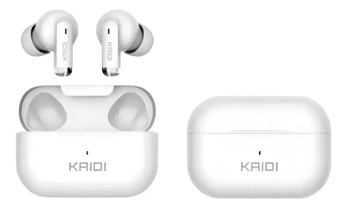 Fone Bluetooth 5.4 Sem Fio Tws Kaidi Kd780 Graves Potentes Branco