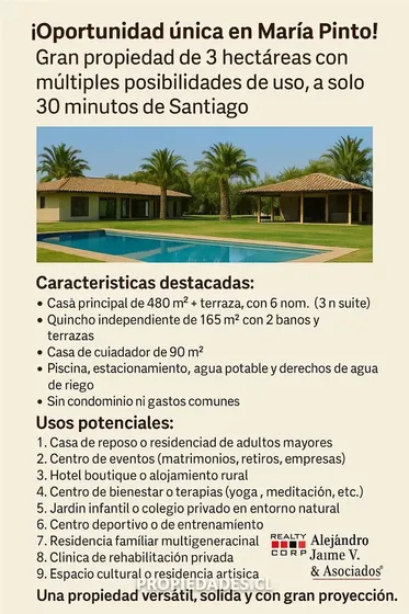 Parcela En Venta En María Pinto
