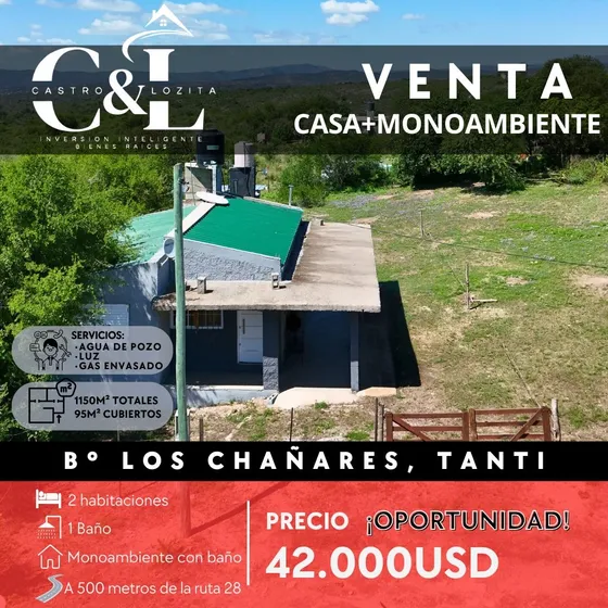Venta Casa + Monoambiente En Tanti 