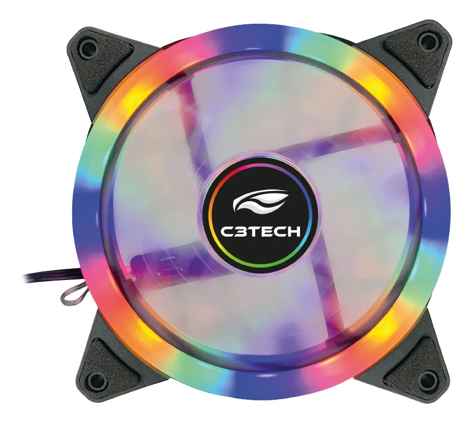Cooler Fan 12cm C3tech Pc F11-l150m Led Rgb Ventilador C3t