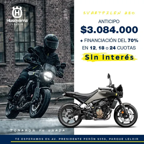 Svartpilen 250 Husqvarna Mejor Precio De Contado - Envios