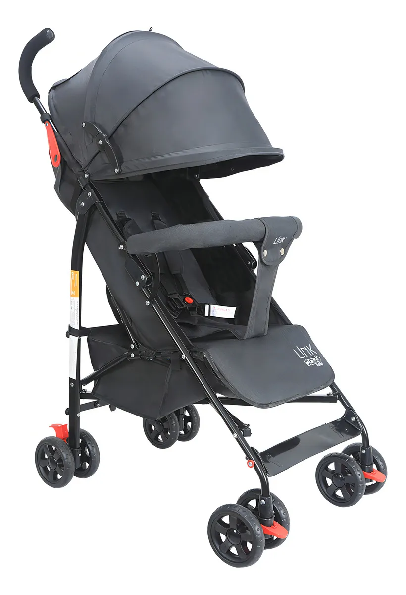 Carrinho de Bebê Guarda Chuva LINK Até 15kgs Maxi Baby - Preto