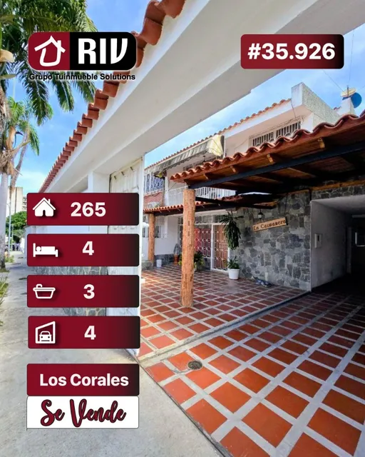 Venta-casa De Dos Niveles Ubicada En Los Corales, Caraballeda, Estado La Guaira.