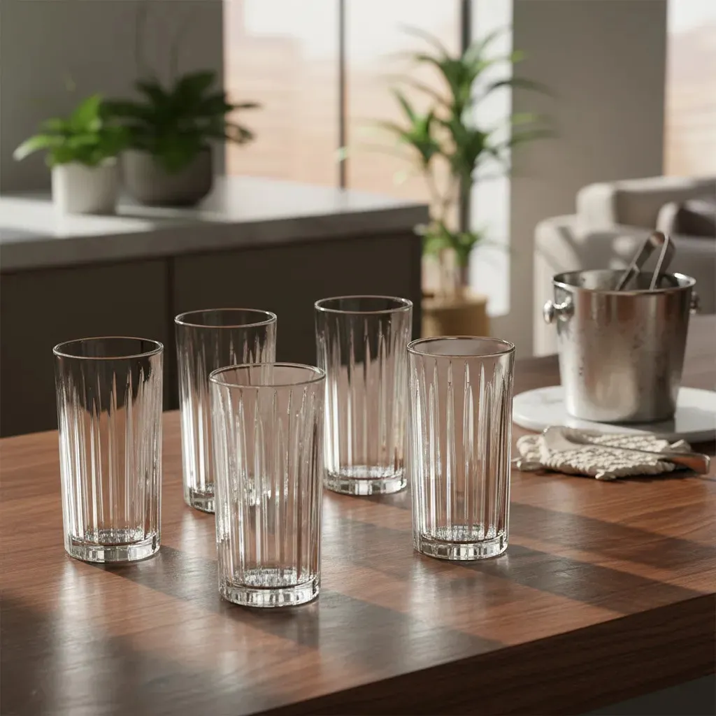 Copo Long Drink Vidro 370ml Haüskraft Egeu Transparente 6 Peças